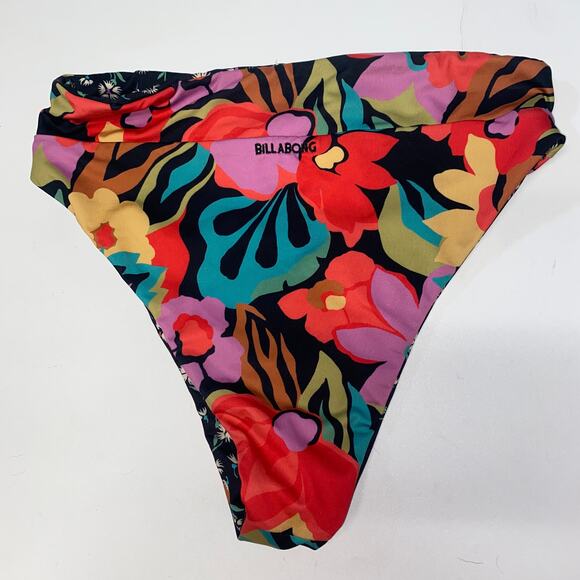 Billabong Islands Away High Rise Reversible Bikini Swim Bottoms Women's Small - Picture 6 of 8